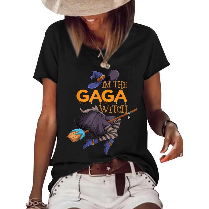 Im The Gaga Witch Halloween Matching Group Costume  Women's Short Sleeve Loose T-shirt