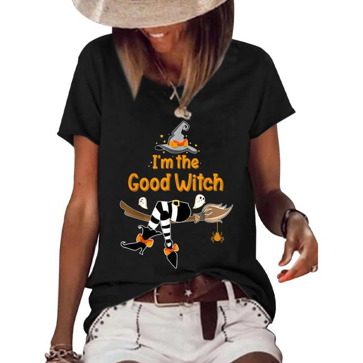 Im The Good Witch Funny Halloween Matching Group Costume  Women's Short Sleeve Loose T-shirt