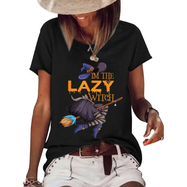 Im The Lazy Witch Halloween Matching Group Costume  Women's Short Sleeve Loose T-shirt
