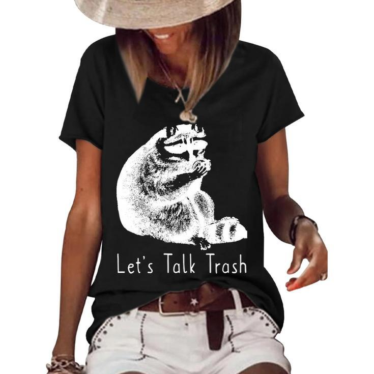 Lets Talk Trash Women's Short Sleeve Loose T-shirt