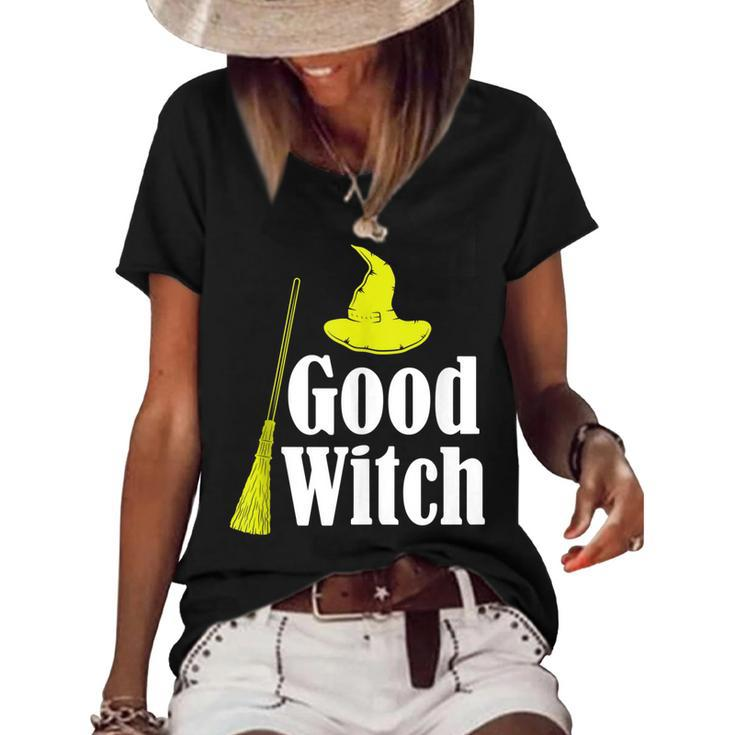 Mens Good Witch Witchcraft Halloween Blackcraft Devil Spiritual  Women's Short Sleeve Loose T-shirt
