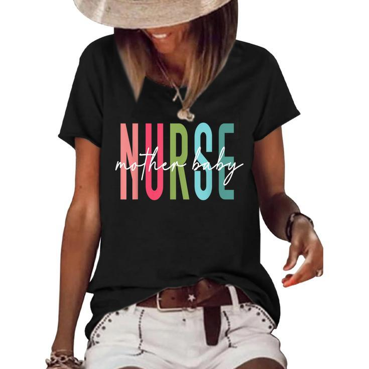Mother Baby Nurse Lover Mother Nurse Vintage Style  Women's Short Sleeve Loose T-shirt