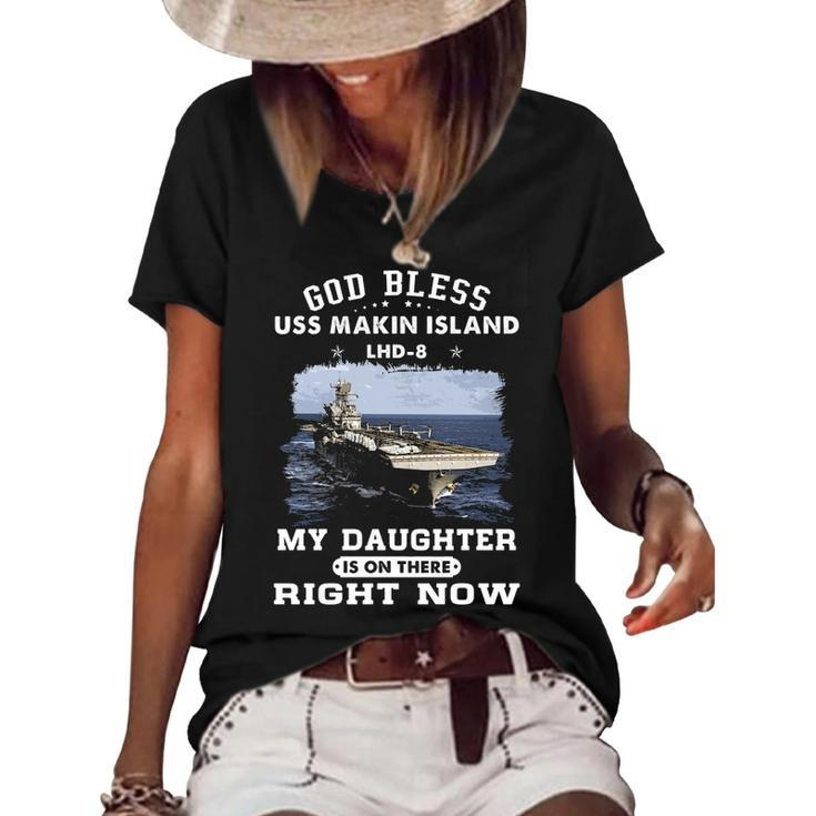 My Daughter Is On Uss Makin Island Lhd  Women's Short Sleeve Loose T-shirt