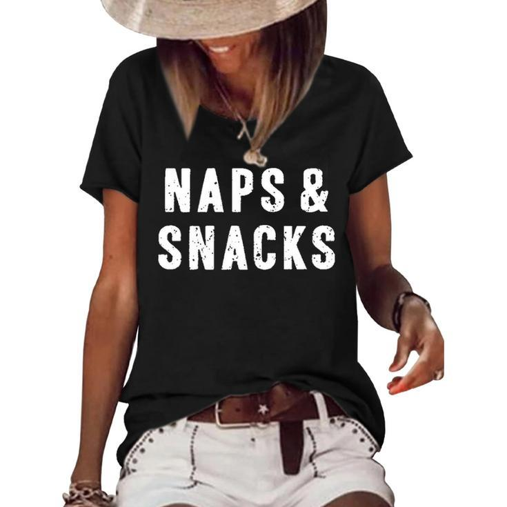 Naps And Snacks Women's Short Sleeve Loose T-shirt