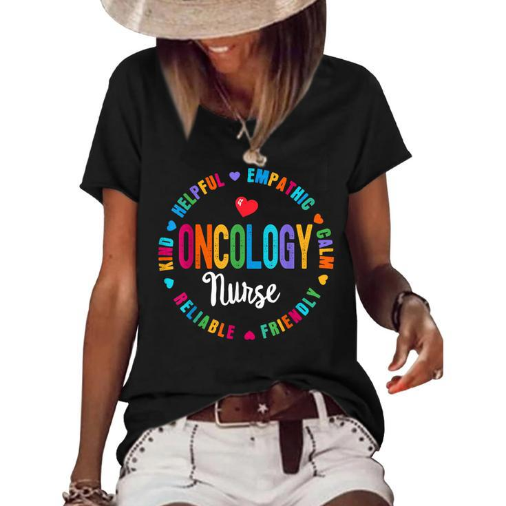 Oncology Nurse Oncology Cancer Nursing Appreciation Week  Women's Short Sleeve Loose T-shirt