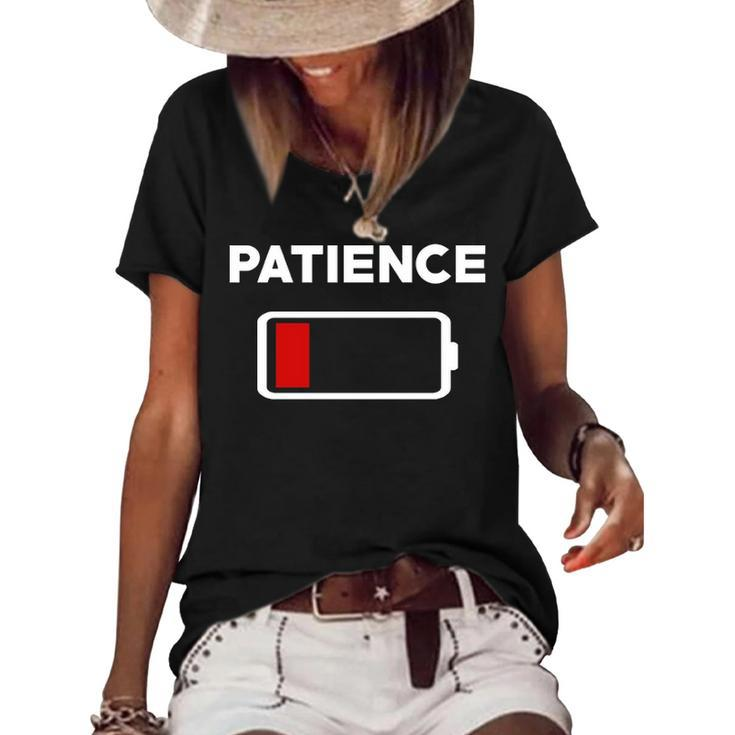 Patience Running Low V3 Women's Short Sleeve Loose T-shirt