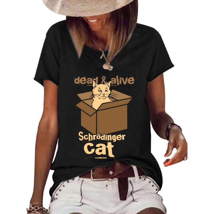 Physicists Scientists Schrödingers Katze Gift Women's Short Sleeve Loose T-shirt