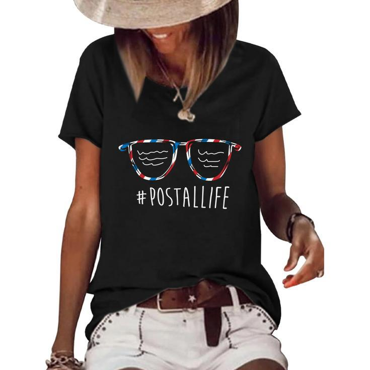 Postallife Postal Worker Mailman Mail Lady Mail Carrier Gift Women's Short Sleeve Loose T-shirt