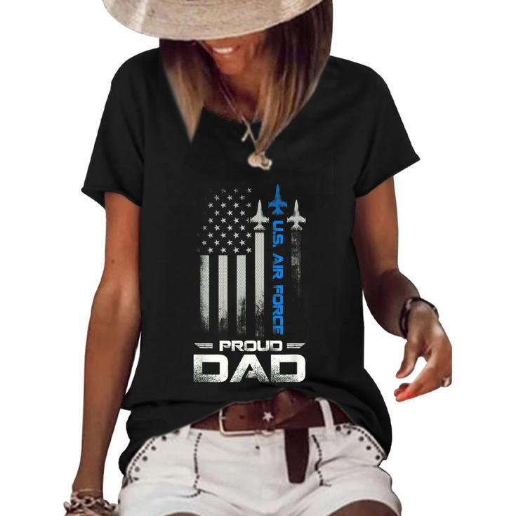 Pride US Army Im A Proud Air Force Dad Women's Short Sleeve Loose T-shirt