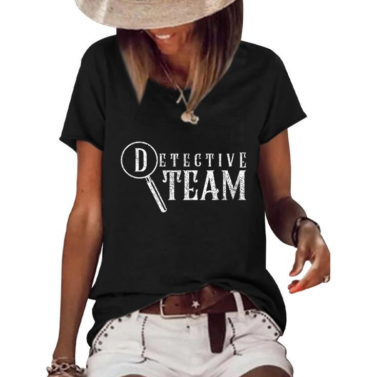 Private Detective Team Investigator Spy Observation Meaningful Gift Women's Short Sleeve Loose T-shirt