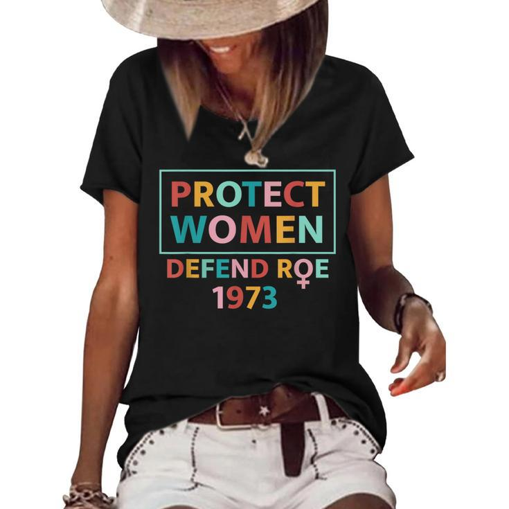 Pro Roe 1973 Roe Vs Wade Pro Choice Womens Rights  Women's Short Sleeve Loose T-shirt