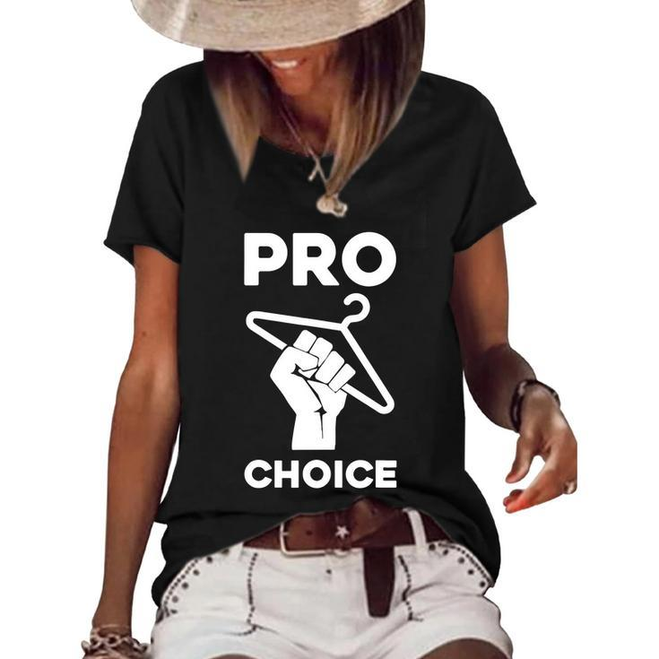 Prochoice Coat Hanger Tshirt Graphic Design Printed Casual Daily Basic Women's Short Sleeve Loose T-shirt