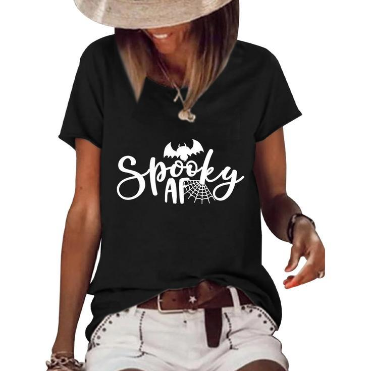 Spooky Af Cute Graphic Design Printed Casual Daily Basic V2 Women's Short Sleeve Loose T-shirt