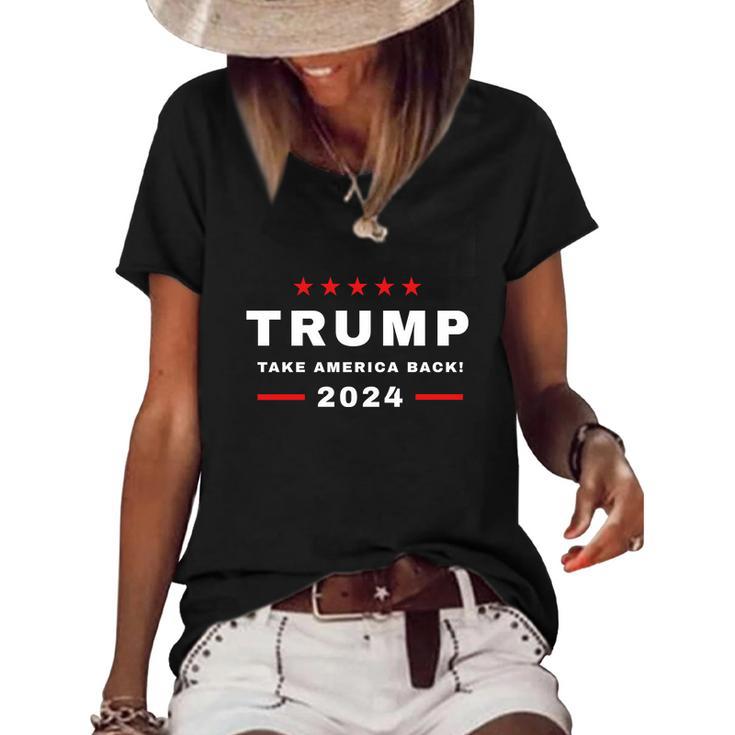 Trump 2024 Election | Take America Back Women's Short Sleeve Loose T-shirt