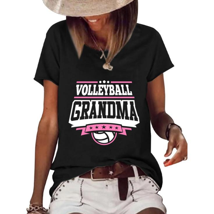 Volleyball Grandma Meaningful Gift Women's Short Sleeve Loose T-shirt