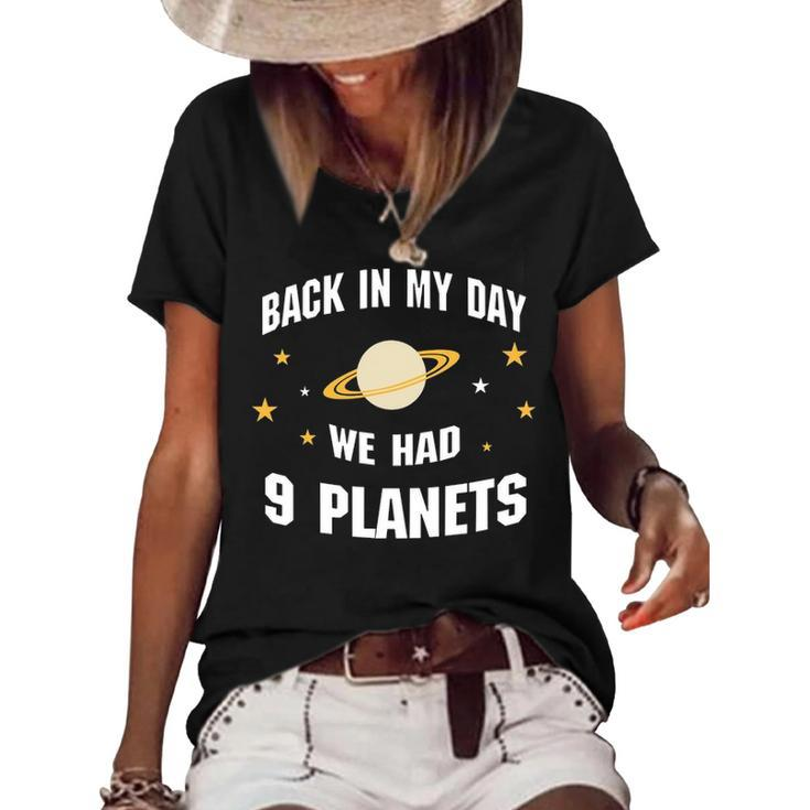 We Had 9 Planets Women's Short Sleeve Loose T-shirt