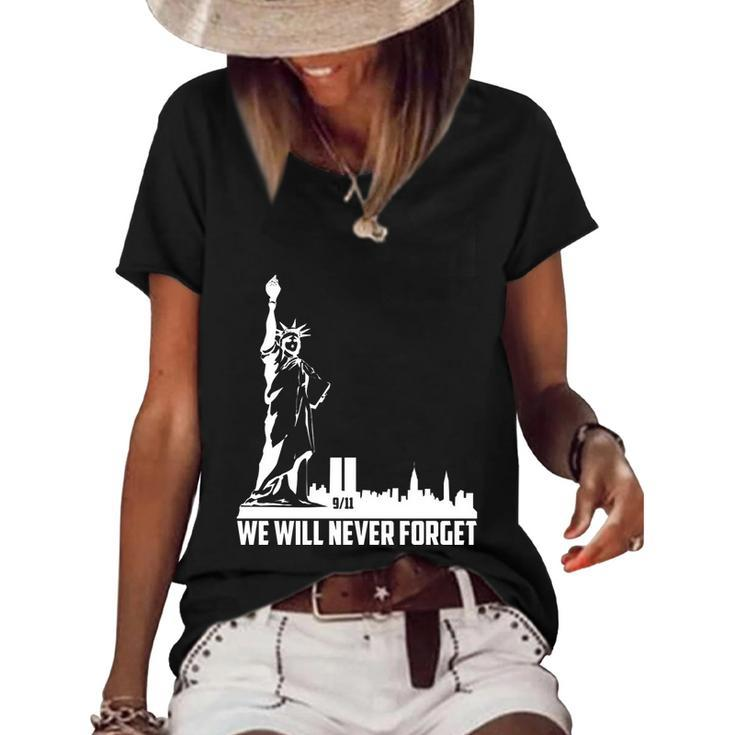 We Will Never Forget Tshirtwe Will Never Forget September 11Th  Graphic Design Printed Casual Daily Basic Women's Short Sleeve Loose T-shirt
