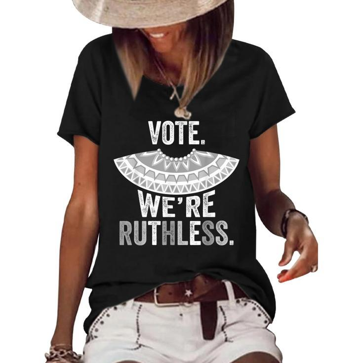 Women Vote Were Ruthless  Women's Short Sleeve Loose T-shirt