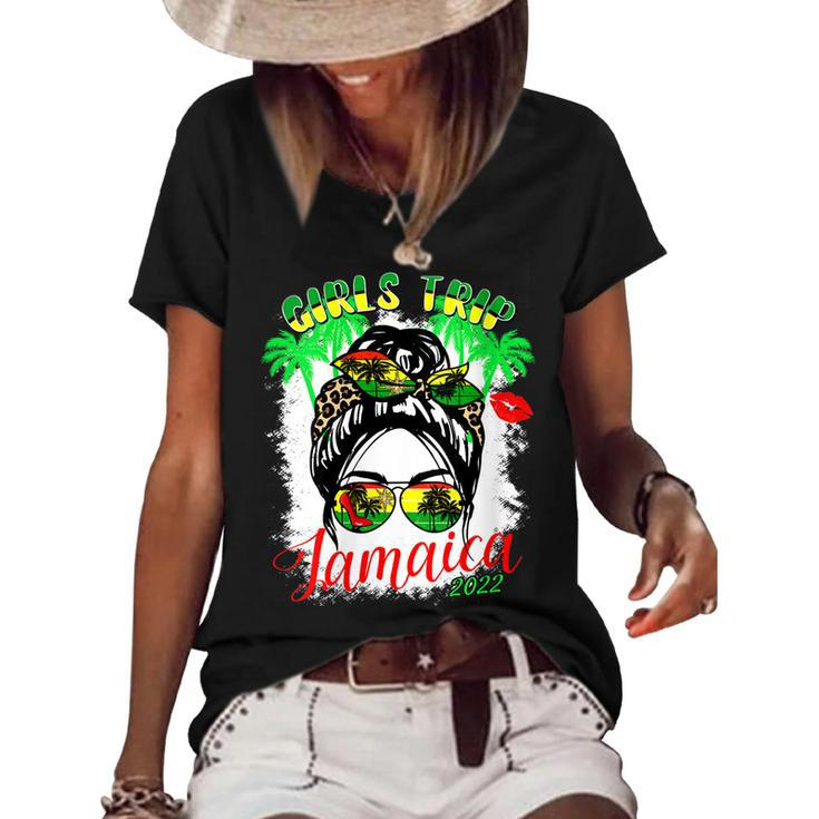 Womens Girls Trip Jamaica 2022 For Womens Weekend Birthday Party  Women's Short Sleeve Loose T-shirt