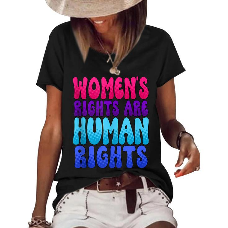 Womens Rights Are Human Rights Womens Pro Choice  Women's Short Sleeve Loose T-shirt