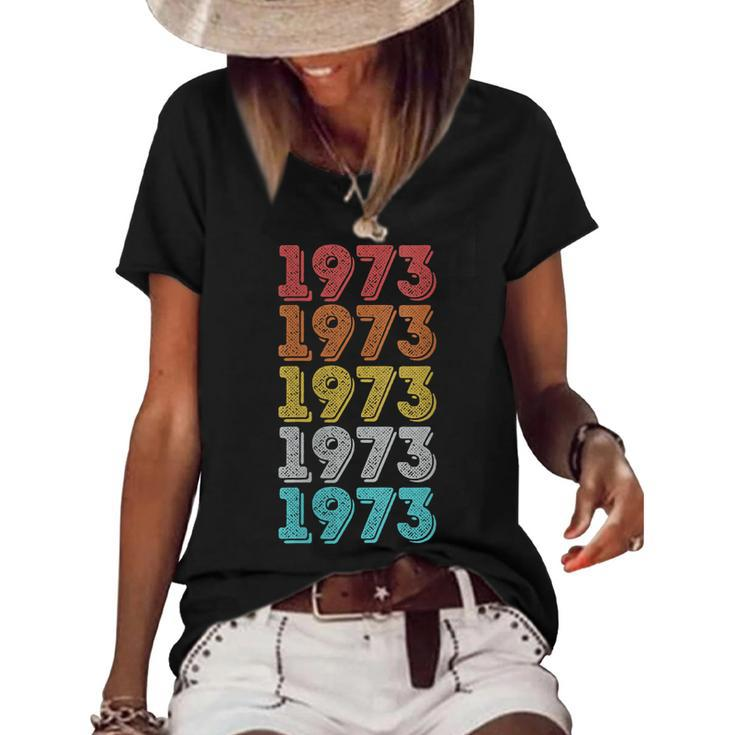 Womens Vintage Pro Choice 1973 Womens Rights Feminism Roe V Wade  Women's Short Sleeve Loose T-shirt