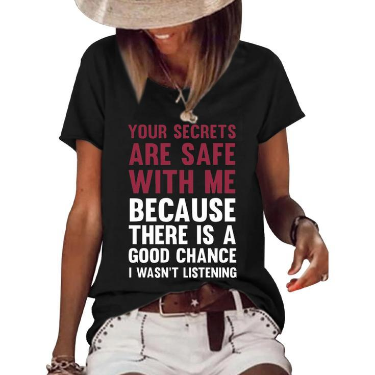 Your Secrets Are Safe V3 Women's Short Sleeve Loose T-shirt
