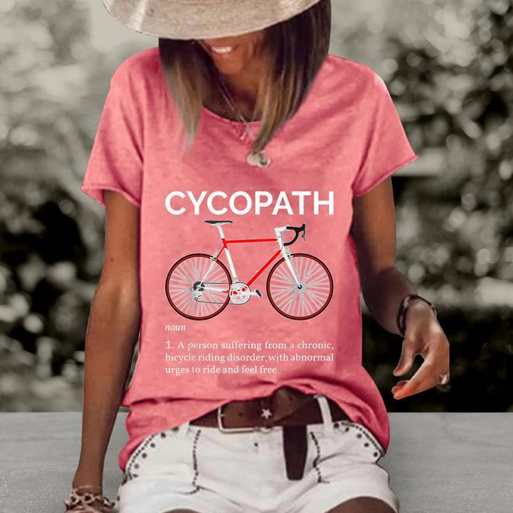 Cycopath Noun Rltw Cycling Mountain Bike Bicycle - Funny Womens T-Shirt