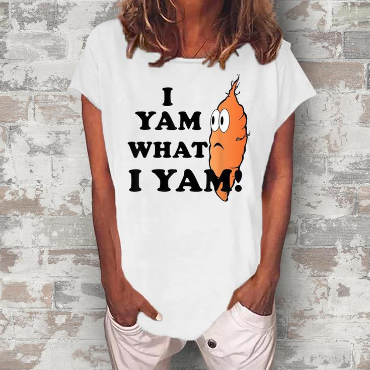 I Yam What I Yam Classic Gift For Men Women  Women's Loosen Crew Neck Short Sleeve T-Shirt