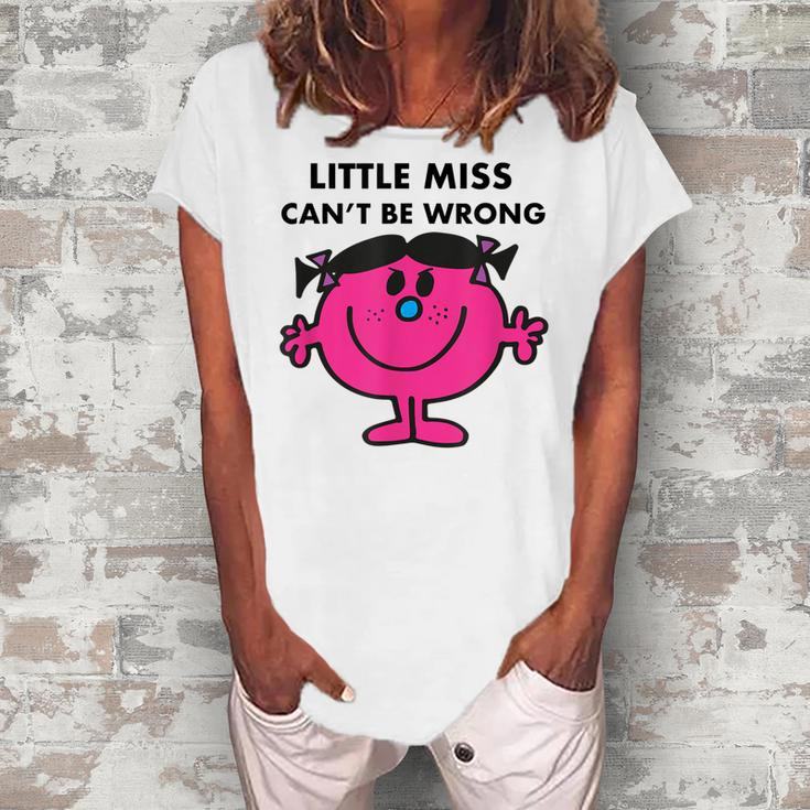 Little Miss Cant Be Wrong  Women's Loosen Crew Neck Short Sleeve T-Shirt