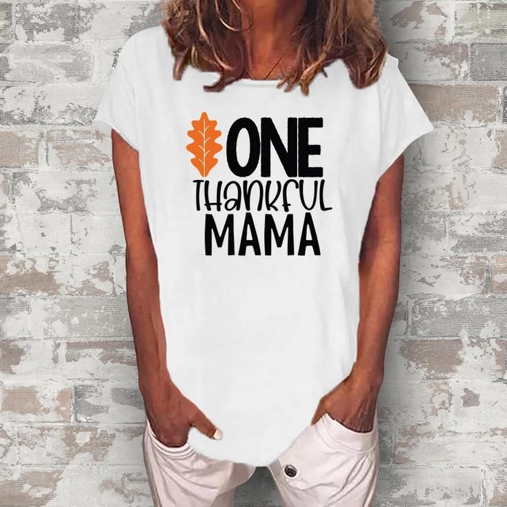 One Thankful Mama Fall For Mom Women's Loosen T-shirt