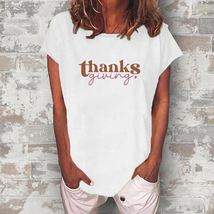 Retro Thanksgiving V2 Women's Loosen T-shirt