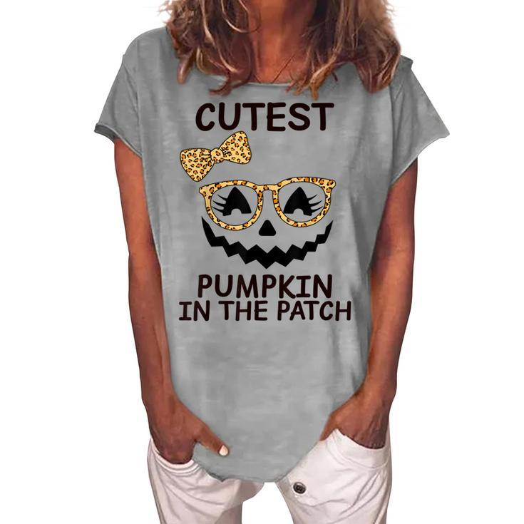 Halloween Cutest Pumpkin In The Patch Girl Halloween Pumpkin Women's Loosen T-shirt