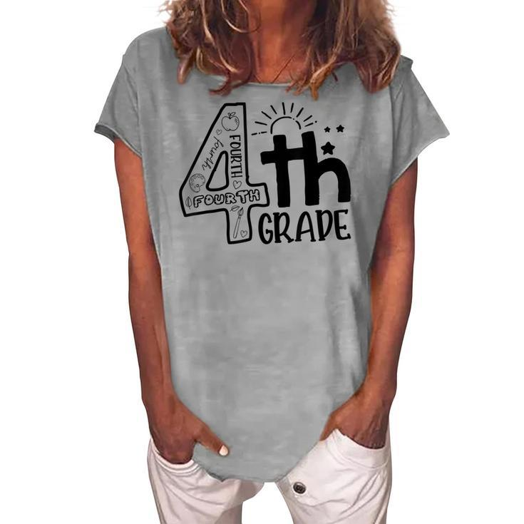 Hello 4Th Grade Teacher Boys And Team Fourth Grade Girls V2 Women's Loosen T-shirt