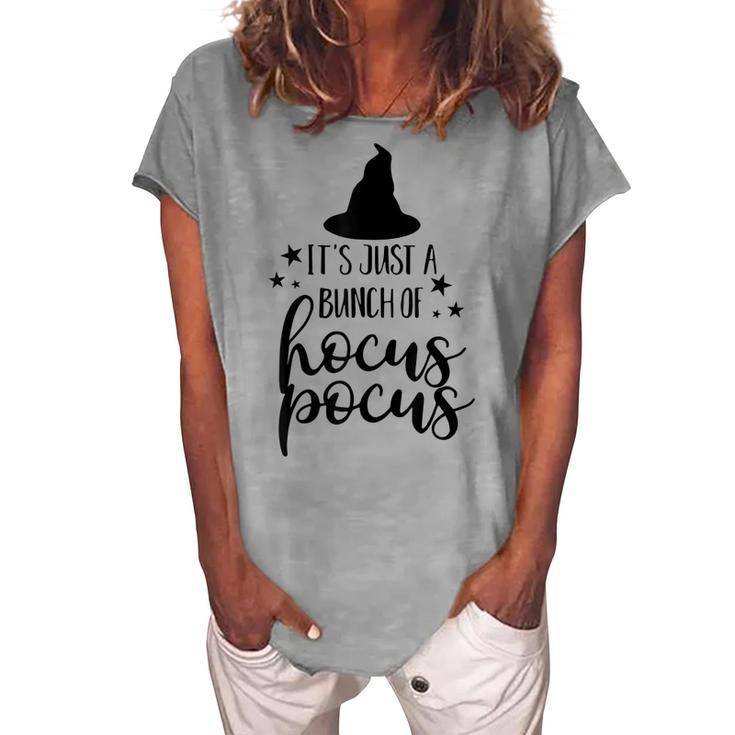 It’S Just A Bunch Of Hocus Pocus Cute Halloween Women's Loosen T-shirt
