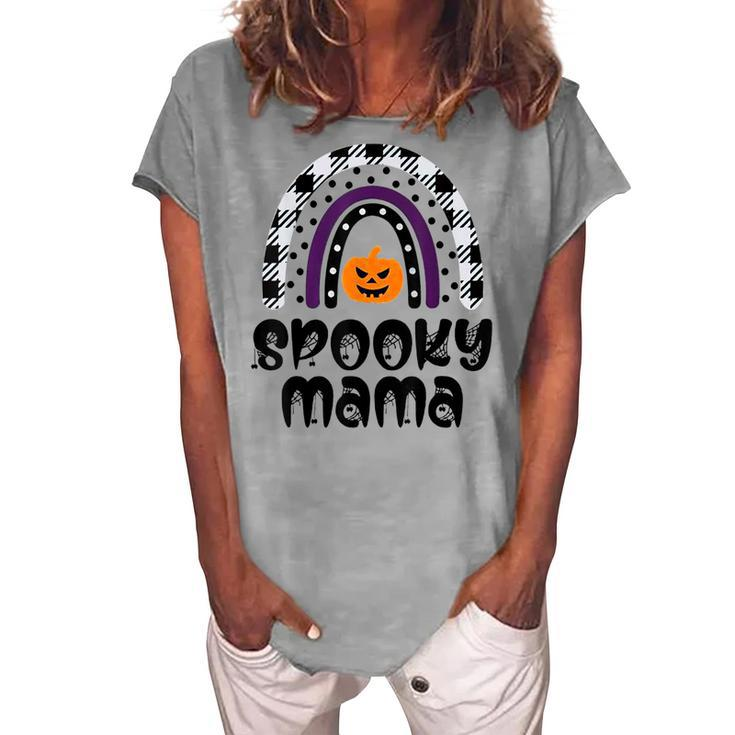 One Spooky Mama Family Halloween Costume Matching Women's Loosen T-shirt