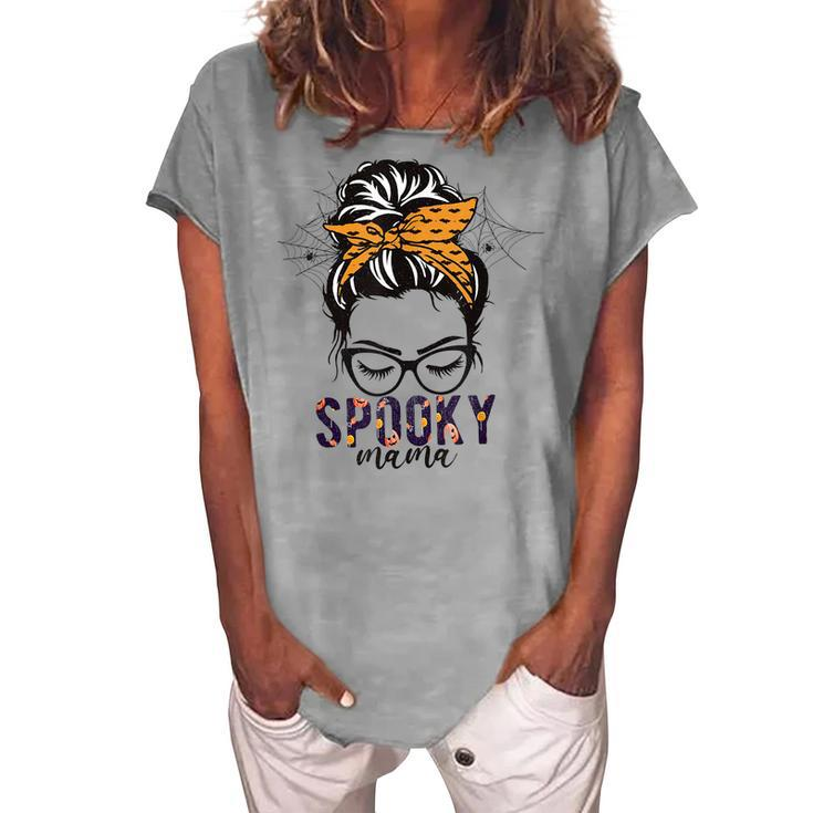 One Spooky Mama Spooky Mom Mom Halloween Women's Loosen T-shirt