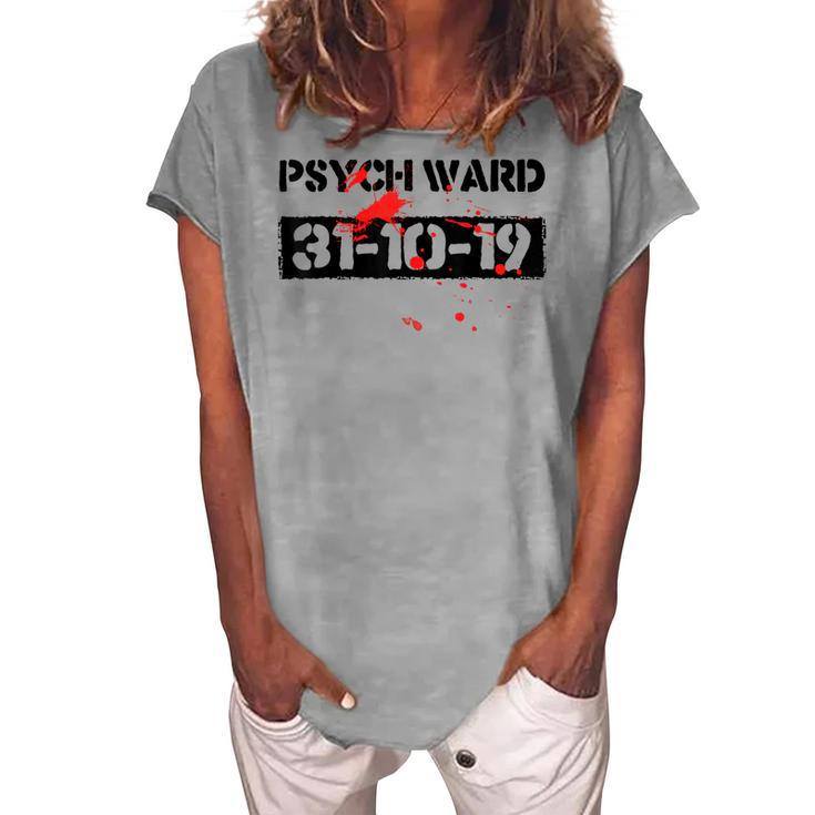Psych Ward Halloween Party Costume Trick Or Treat Night Women's Loosen T-shirt