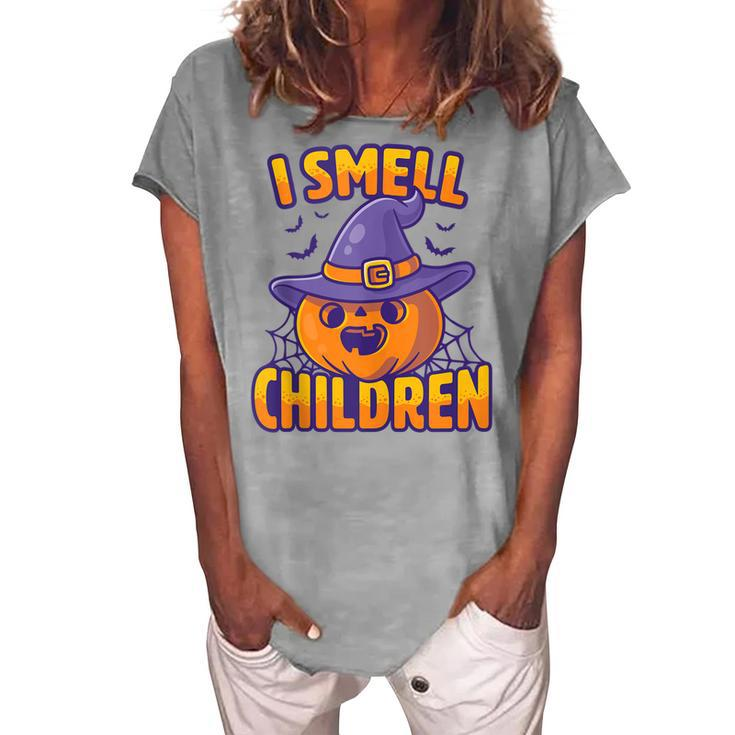 I Smell Children Dad Mom Teacher Halloween Costume V3 Women's Loosen T-shirt