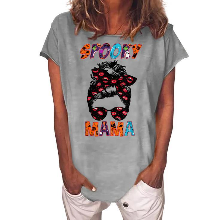 Spooky Mama Halloween Mom Women's Loosen T-shirt