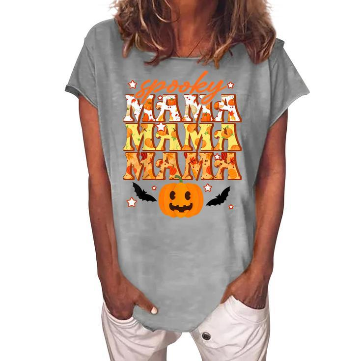 Spooky Mama Spooky Season Halloween Mom Mommy Women's Loosen T-shirt