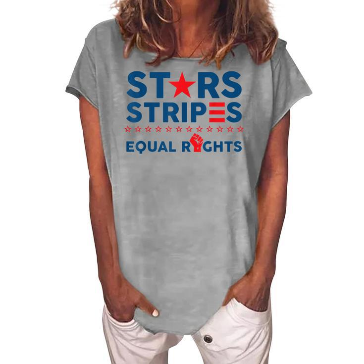 Stars Stripes And Equal Rights 4Th Of July Womens Rights V2 Women's Loosen T-shirt