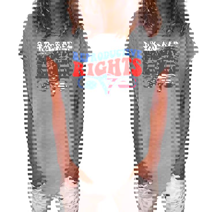 Stars Stripes Reproductive Rights Patriotic 4Th Of July V2 Women's Loosen T-shirt