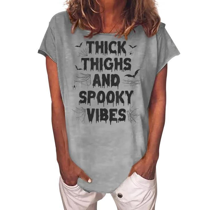 Thick Thighs And Spooky Vibes The Original Halloween Women's Loosen T-shirt