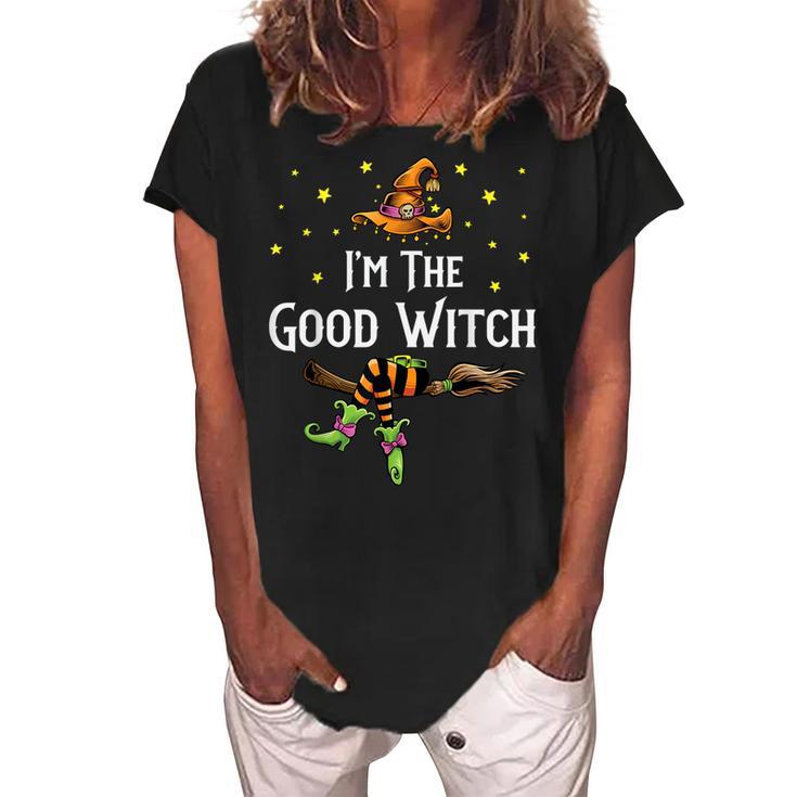 Im The Good Witch Halloween Matching Group Costume  Women's Loosen Crew Neck Short Sleeve T-Shirt