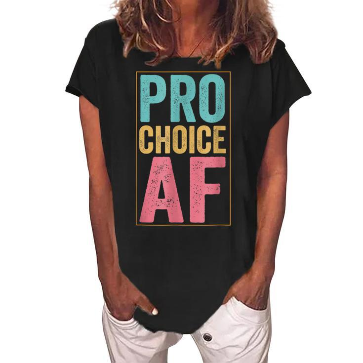 Pro Choice Af  V3 Women's Loosen Crew Neck Short Sleeve T-Shirt