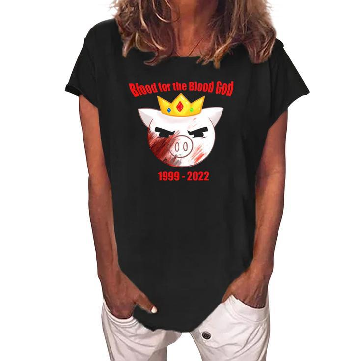 Rip Technoblade  Blood For The Blood God Alexander Technoblade 1999-2022 Gift Women's Loosen Crew Neck Short Sleeve T-Shirt