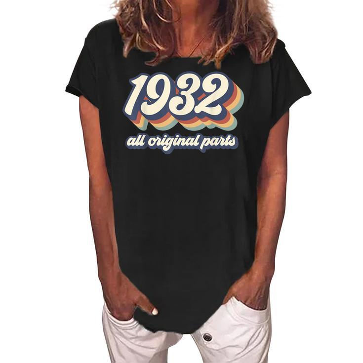 Sassy Since 1932 Fabulous 90Th Birthday Gifts Ideas For Her  V2 Women's Loosen Crew Neck Short Sleeve T-Shirt