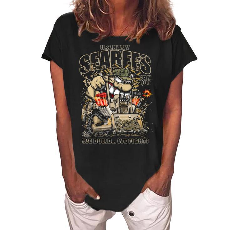 Seabees V2 Women's Loosen Crew Neck Short Sleeve T-Shirt