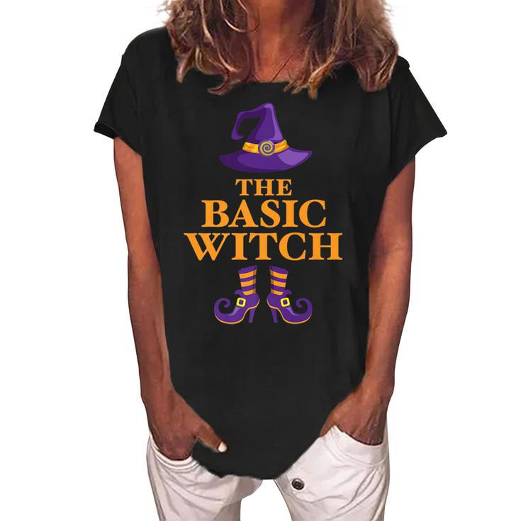 The Basic Witch Halloween Gift Party Women's Loosen Crew Neck Short Sleeve T-Shirt