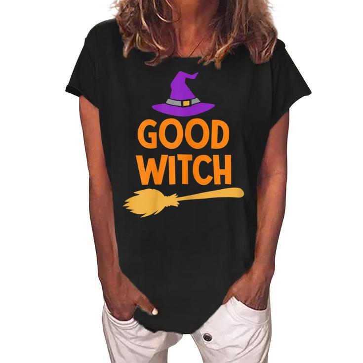 Womens Good Witch Women Halloween  Funny Witch Halloween  Women's Loosen Crew Neck Short Sleeve T-Shirt